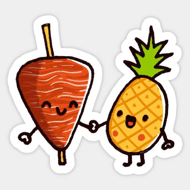 El Trompo y la Piña Sticker by Walmazan